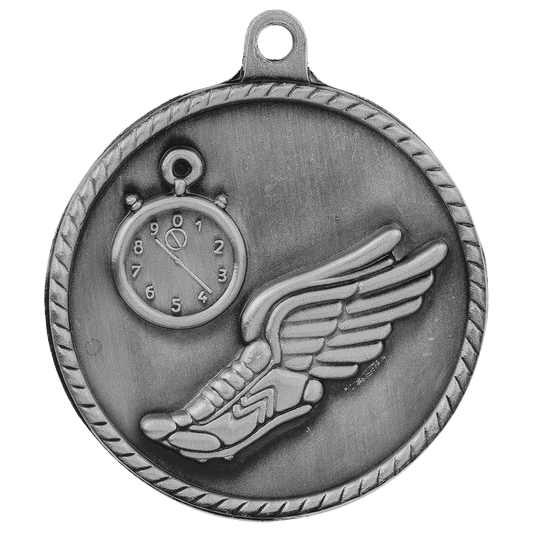 Track High Relief Medal-Silver