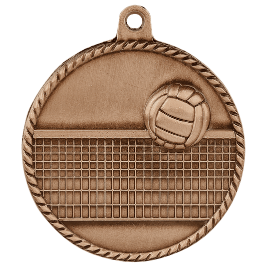 Volleyball High Relief Medal-Bronze