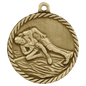 Wrestling High Relief Medal-Gold