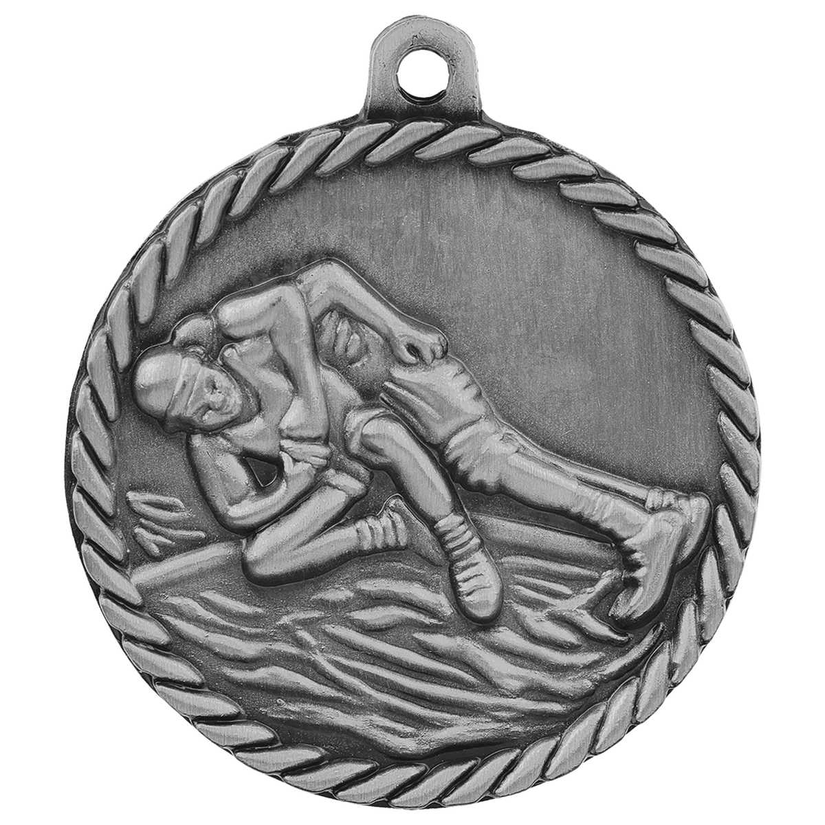 Wrestling High Relief Medal-Silver