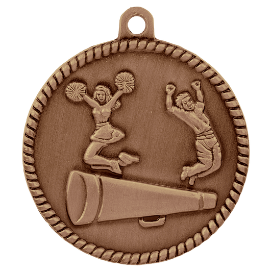 Cheer High Relief Medal-Bronze