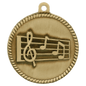 Music High Relief Medal-Gold
