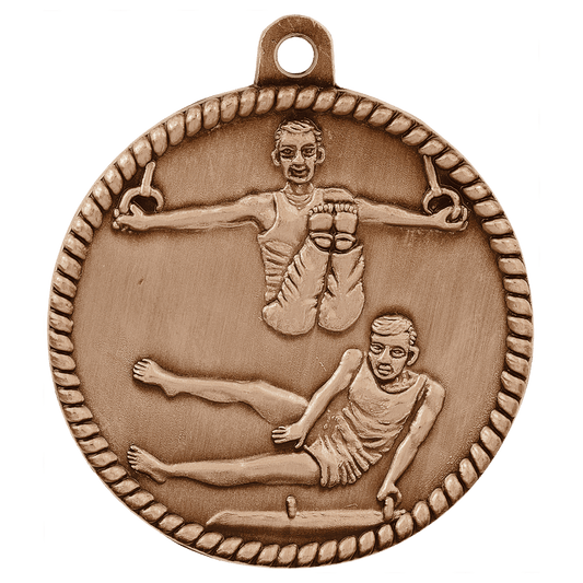 Male Gymnastics High Relief Medal-Bronze