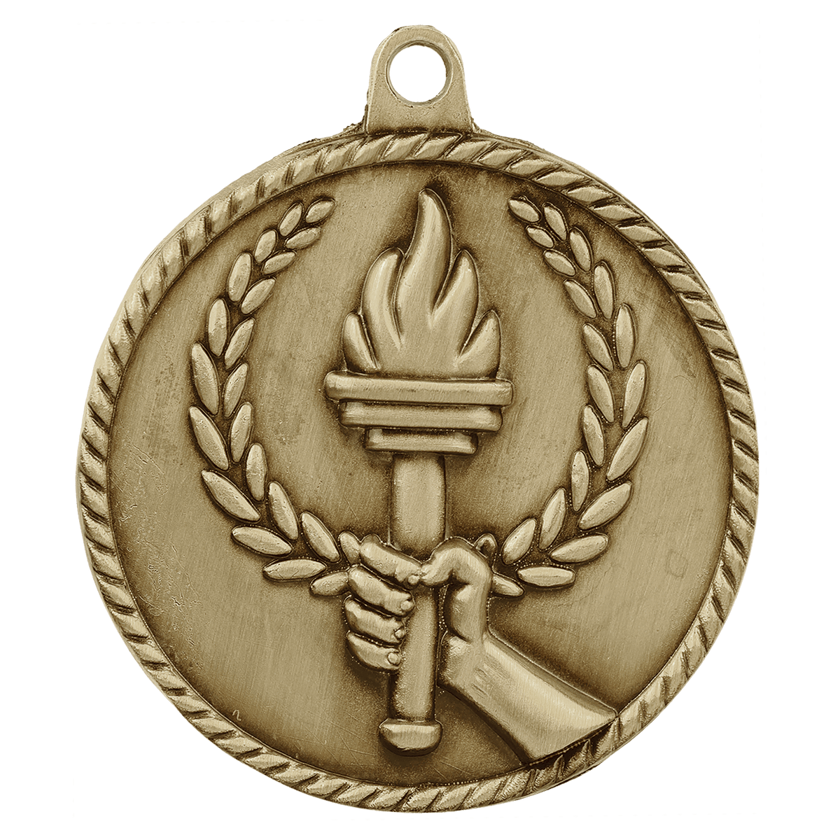 Torch High Relief Medal-Gold
