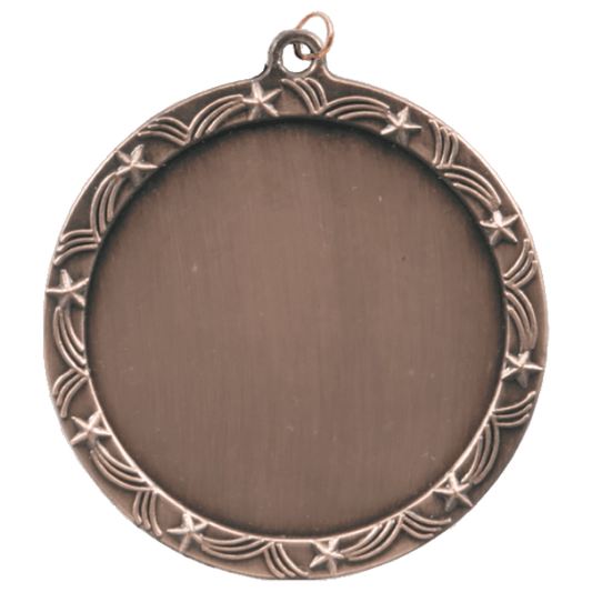 Stars 2" Insert Holder Medal-Antique Bronze  (Insert not Included)
