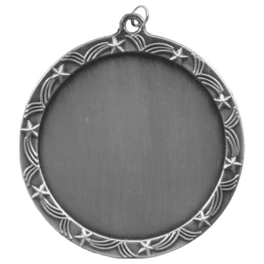 Stars 2" Insert Holder Medal-Antique Silver (Insert not Included)