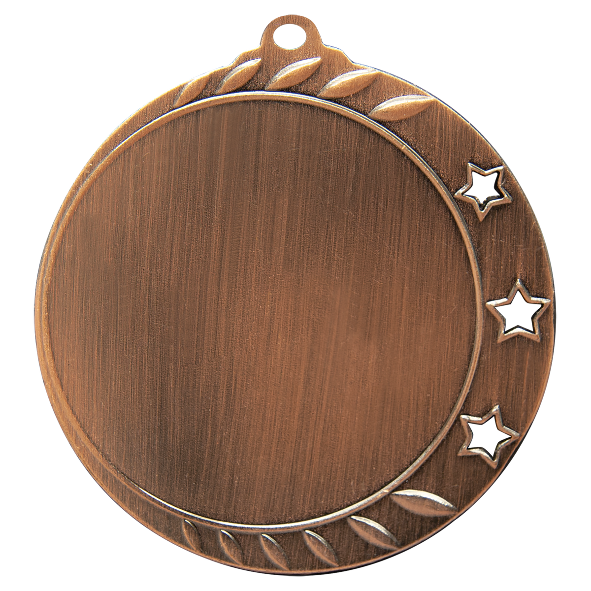 3-Star 2" Insert Holder Medal-Antique Bronze  (Insert Not Included)