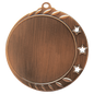 3-Star 2" Insert Holder Medal-Antique Bronze  (Insert Not Included)