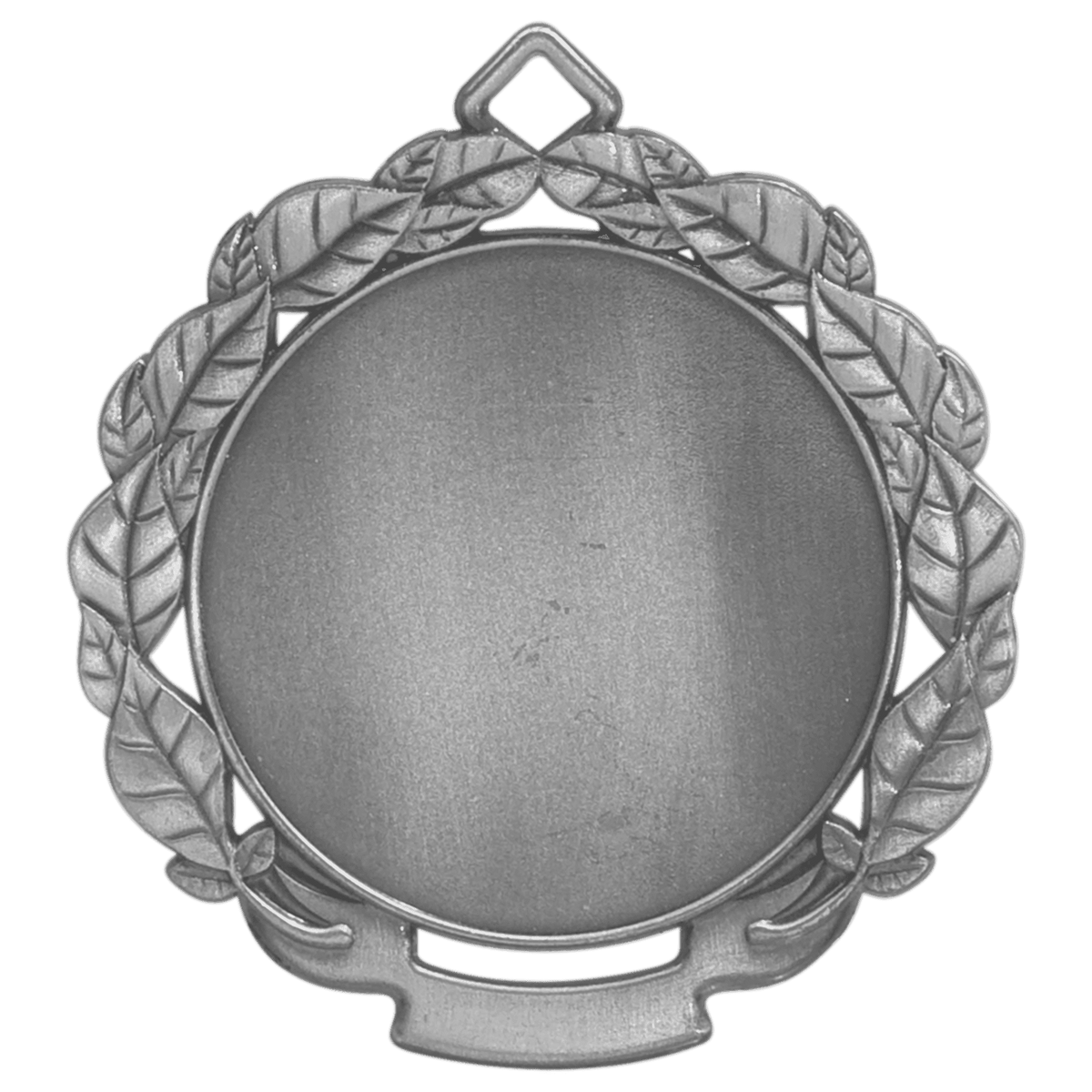 Leaf 2" Insert Holder Medal-Antique Silver (Insert Not Incuded)
