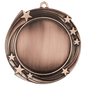 Swirling Star 2" Insert Holder Medal-Antique Bronze (Insert Not Included)