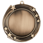 Swirling Star 2" Insert Holder Medal-Antique Gold (Insert Not Included)