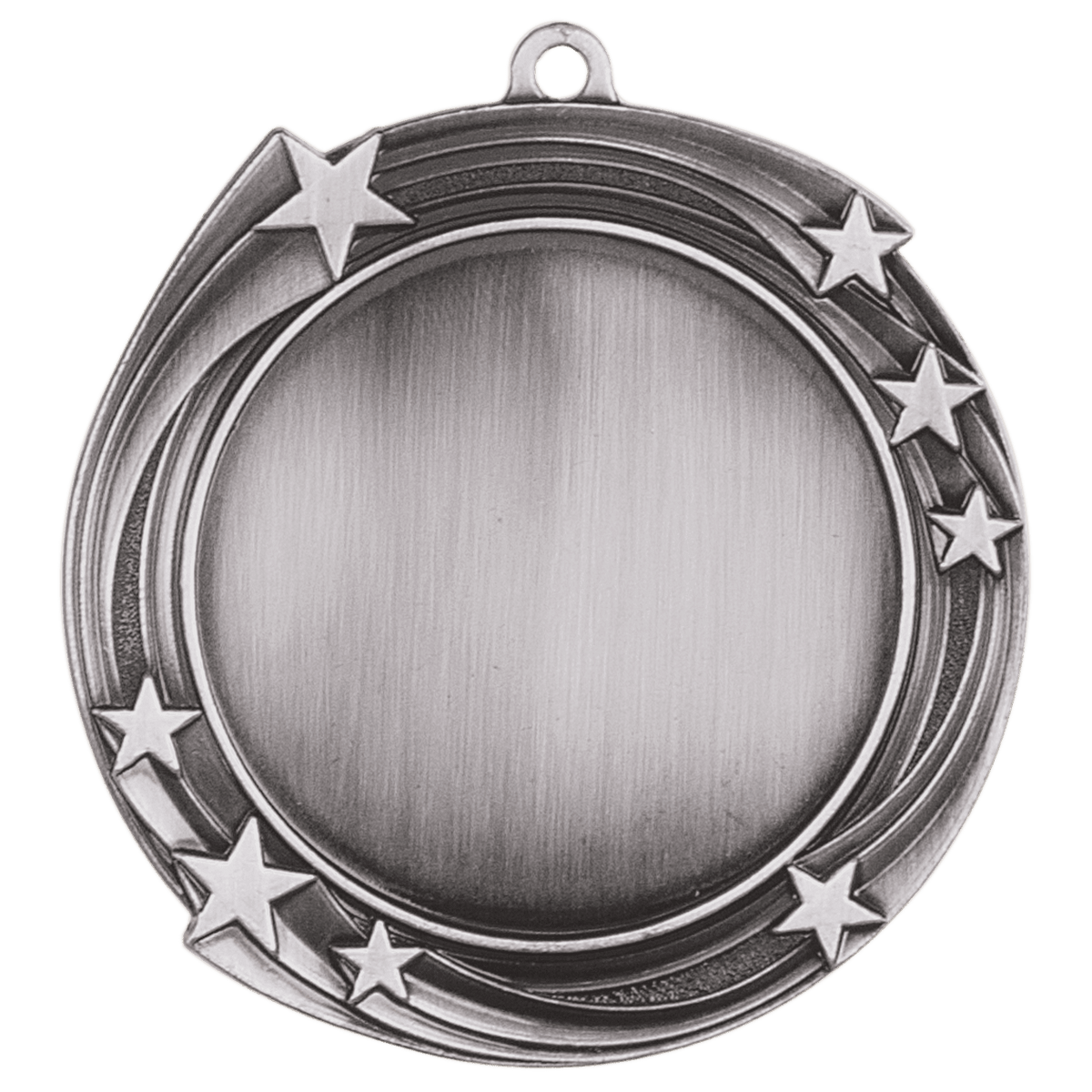 Swirling Star 2" Insert Holder Medal-Antique Silver (Insert Not Included)