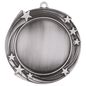 Swirling Star 2" Insert Holder Medal-Antique Silver (Insert Not Included)