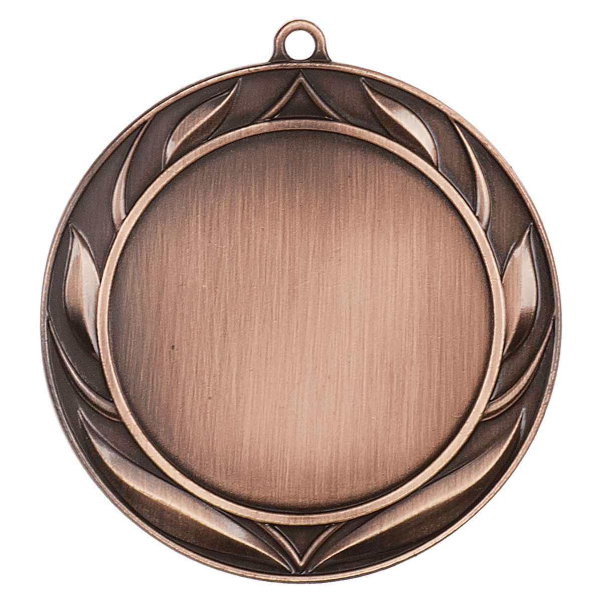 Wreath 2" Insert Holder Medal-Antique Bronze  (Insert Not Included)
