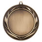 Wreath 2" Insert Holder Medal-Antique Gold  (Insert Not Included)