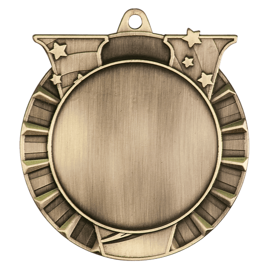 Victory 2" Insert Holder Medal-Antique Gold  (Insert Not Included)