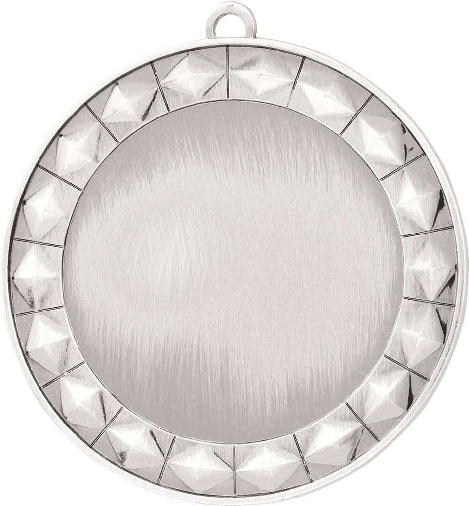 Diamond 2" Insert Holder Medal-Bright Silver (Insert Not Included)
