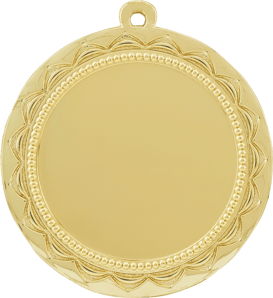 Sun 2" Insert Holder Medal-Bright Gold  (Insert Not Included)