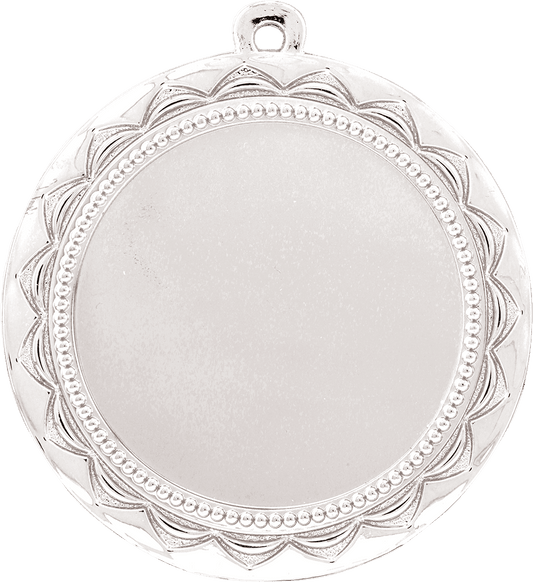 Sun 2" Insert Holder Medal-Bright Silver (Insert Not Included)