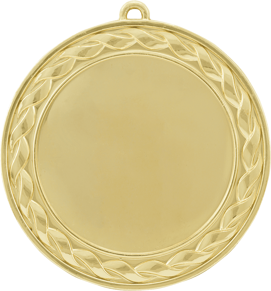 Weave 2" Insert Holder Medal-Bright Gold  (Insert Not Included)