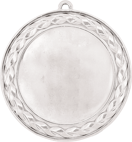 Weave 2" Insert Holder Medal-Bright Silver (Insert Not Included)