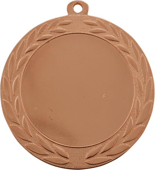 Wreath 2" Insert Holder Medal-Bright Bronze  (Insert Not Included)