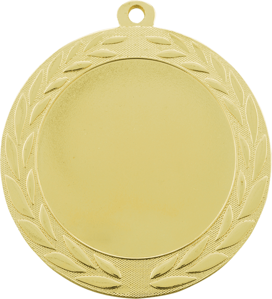 Wreath 2" Insert Holder Medal-Bright Gold (Insert Not Included)