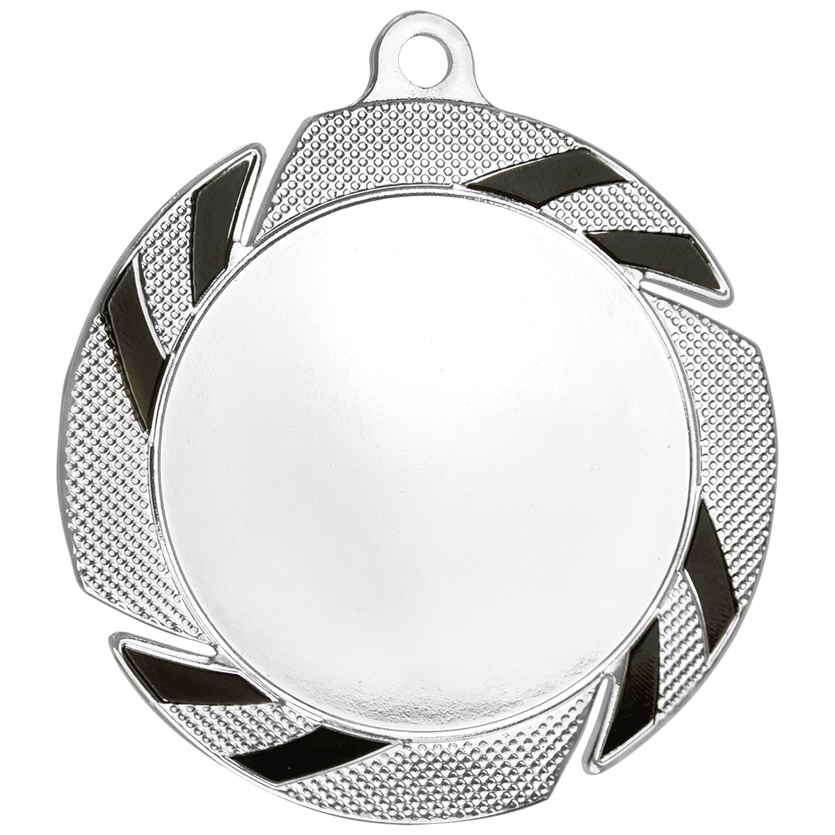 2" Insert Holder Medal-Silver/Black  (Insert Not Included)