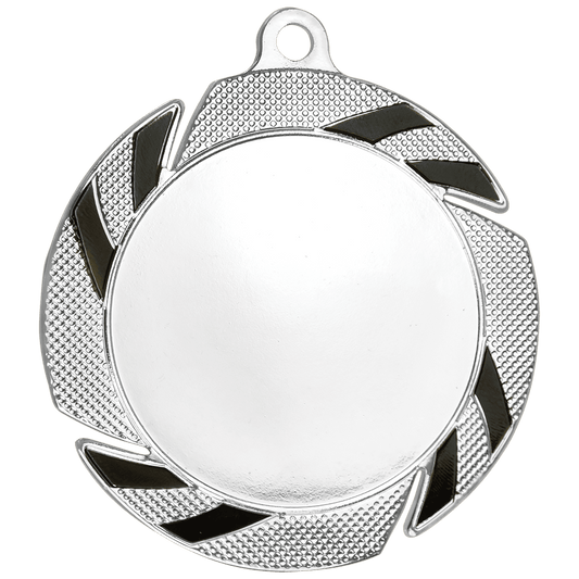 2" Insert Holder Medal-Silver/Black  (Insert Not Included)