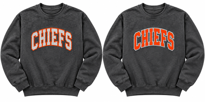 Chiefs Sparkly Embroidered Crewneck