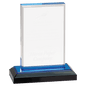 6" Blue Beveled Impress Acrylic with Base