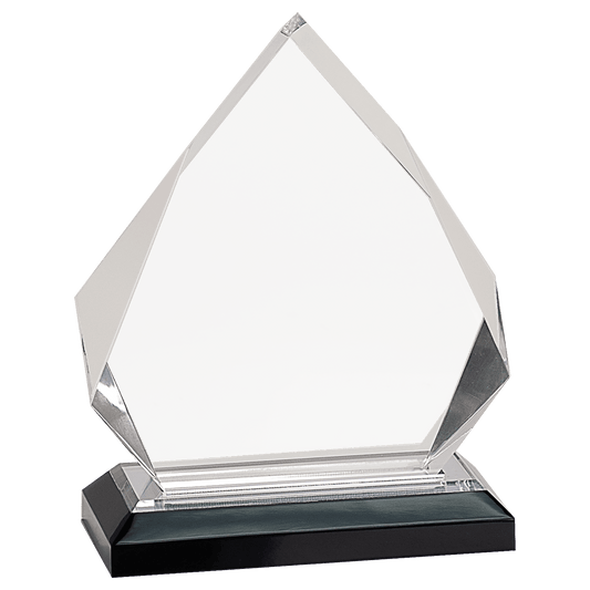 6 3/4" Silver Diamond Impress Acrylic with Base