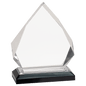 6 3/4" Silver Diamond Impress Acrylic with Base