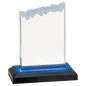 6" Blue Frosted Impress Acrylic with Base