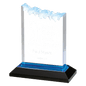 7" Blue Frosted Impress Acrylic with Base