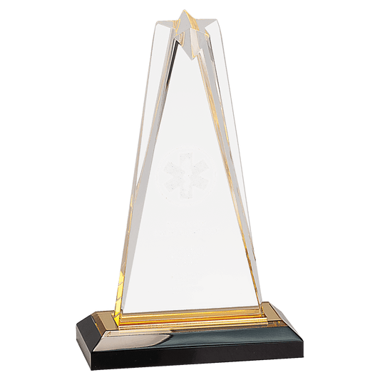 8" Gold Star Impress Acrylic with Base