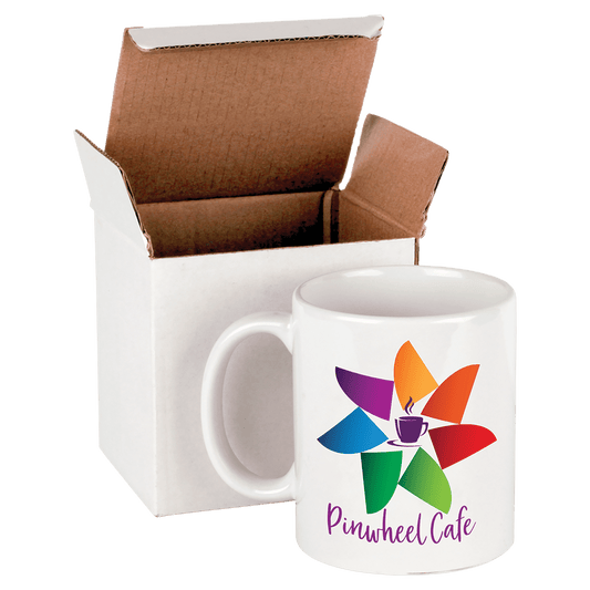 11 oz. White Ceramic Mug in White Box