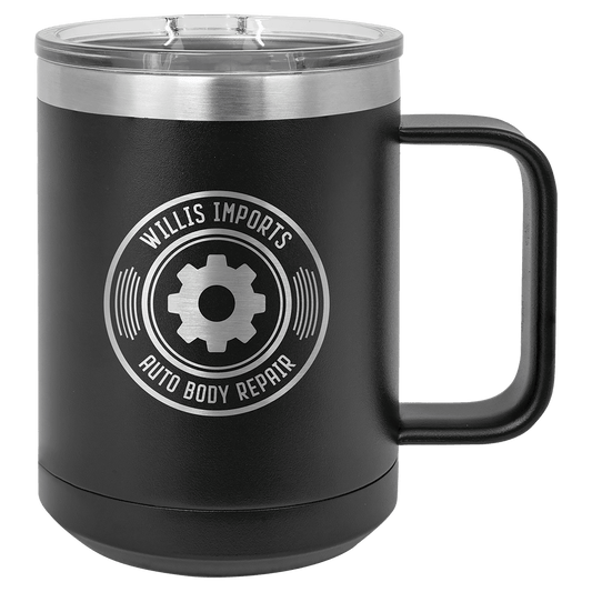 Black 15 oz. Polar Camel Coffee Mug with Slider Lid