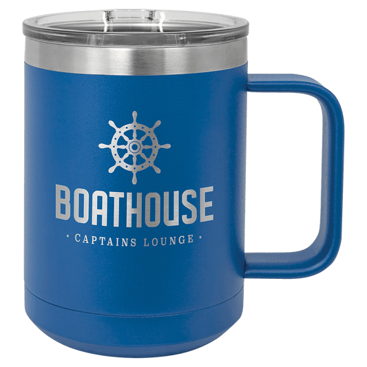 Royal Blue 15 oz. Polar Camel Coffee Mug with Slider Lid