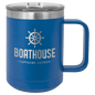 Royal Blue 15 oz. Polar Camel Coffee Mug with Slider Lid