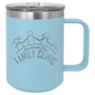 Light Blue 15 oz. Polar Camel Coffee Mug with Slider Lid