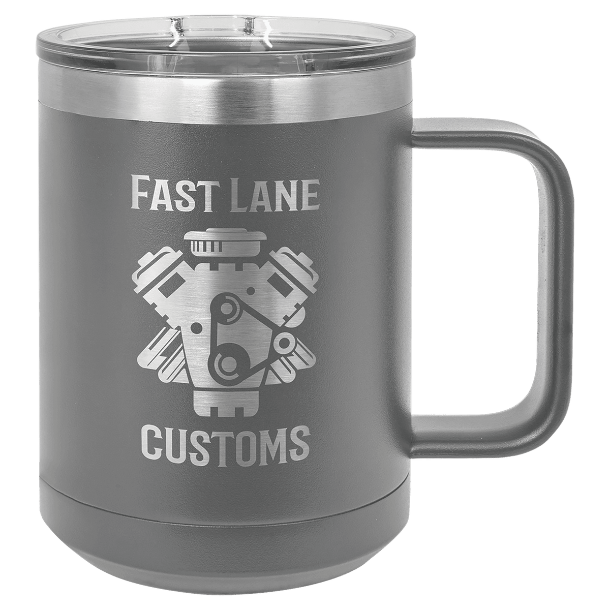 Dark Gray 15 oz. Polar Camel Coffee Mug with Slider Lid