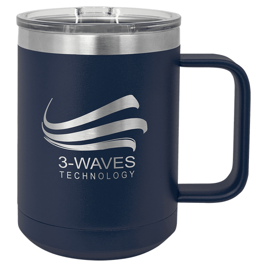 Navy Blue 15 oz. Polar Camel Coffee Mug with Slider Lid