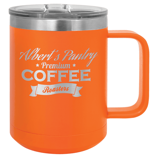 Orange 15 oz. Polar Camel Coffee Mug with Slider Lid