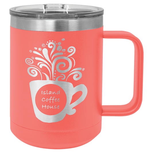 Coral 15 oz. Polar Camel Coffee Mug with Slider Lid