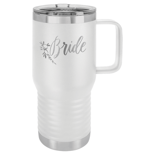 White Polar Camel 20 oz. Vacuum Insulated Travel Mug with Slider Lid