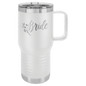 White Polar Camel 20 oz. Vacuum Insulated Travel Mug with Slider Lid