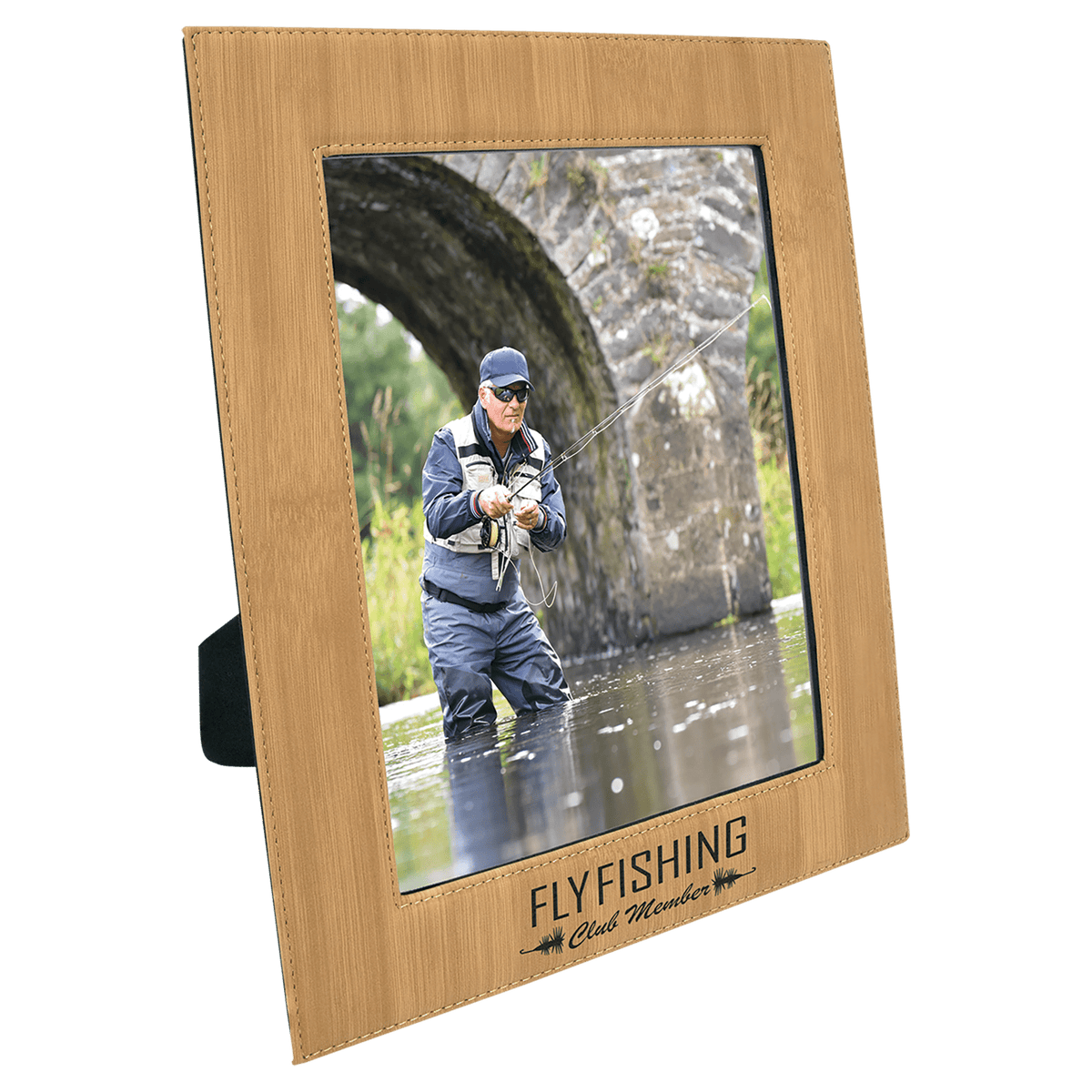 Bamboo 8" x 10" Leatherette Photo Frame