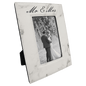 White Marble 4" x 6" Leatherette Photo Frame