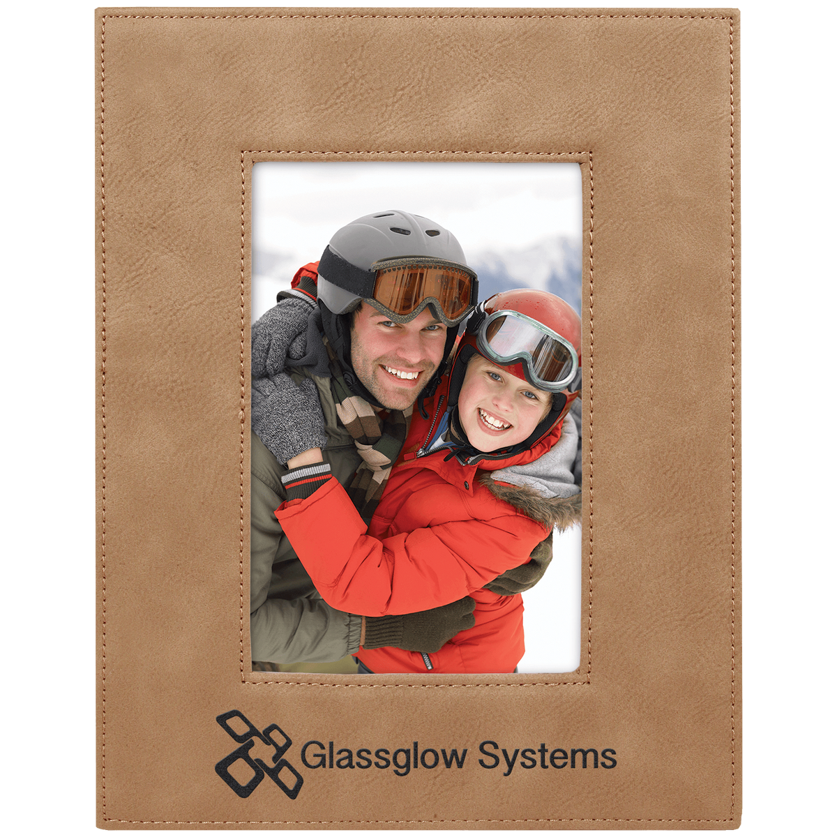 Light Brown 4" x 6" Leatherette Photo Frame